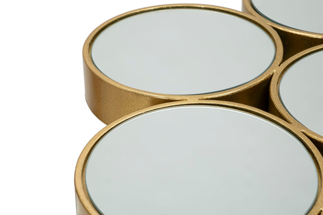 Glam bord i guldfarve, metal og MDF – 100x55x70 cm