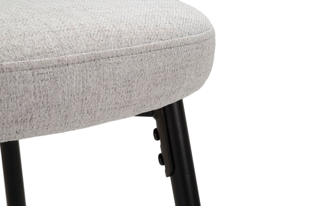 Glam barstol i træ, metal, stof – 52x59x108 cm