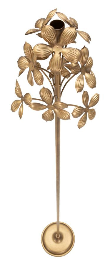 Glam lysestage i guldfarve, jern – 17x118 cm