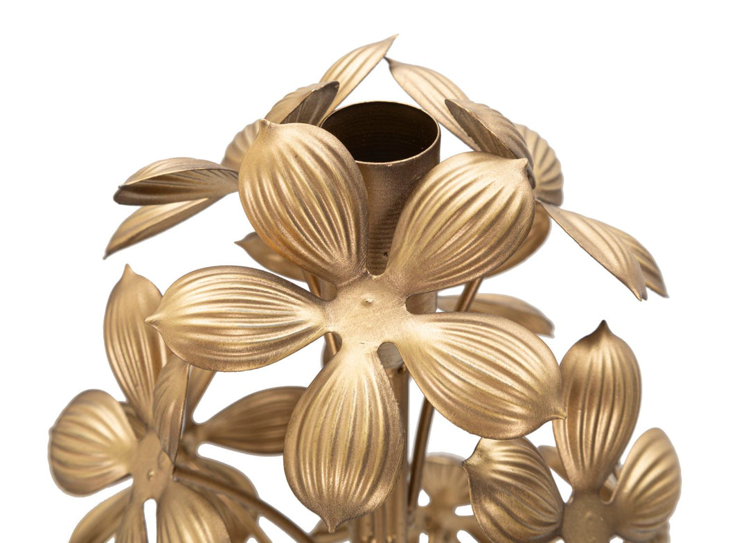 Glam lysestage i guldfarve, jern – 17x118 cm