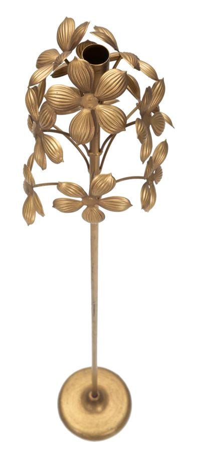 Glam lysestage i guldfarve, jern – 17x93 cm