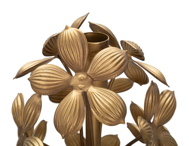 Glam lysestage i guldfarve, jern – 17x93 cm