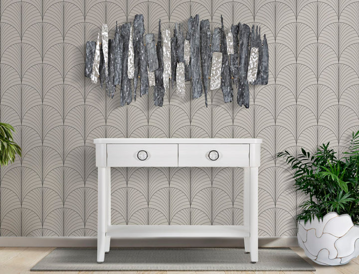 Glam konsolbord i hvid, træ, mdf og metal – 110x40x82 cm