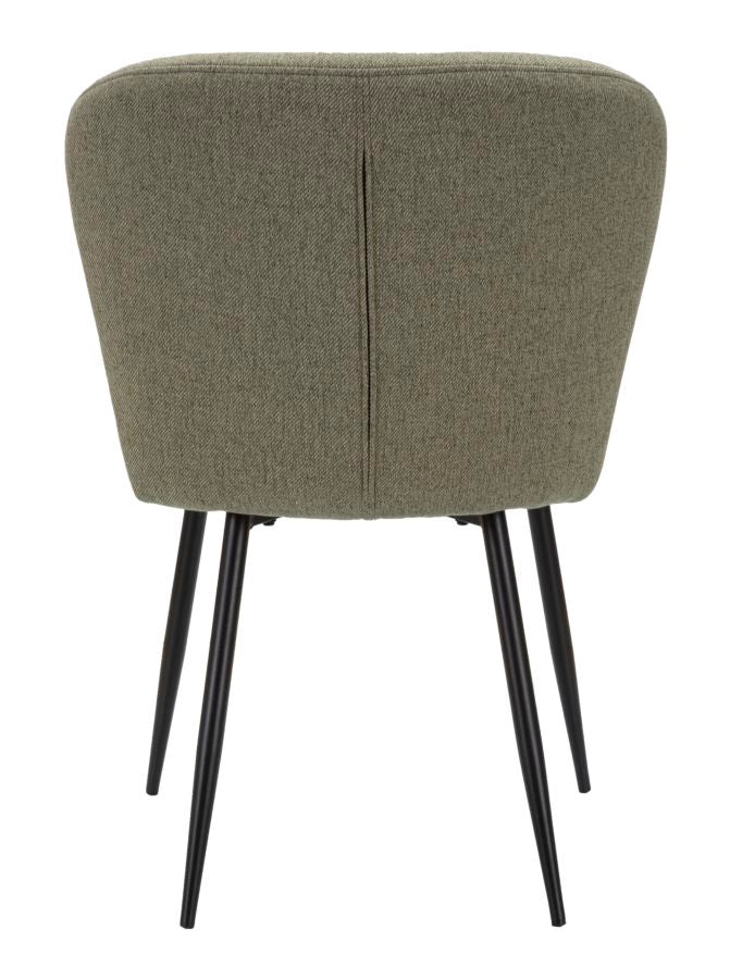 Glam stol i træ, metal, stof – 58x60x5 cm