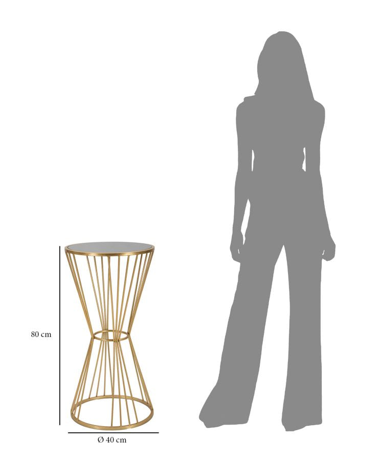 Glam bord i guldfarve, metal, MDF – 40x80 cm