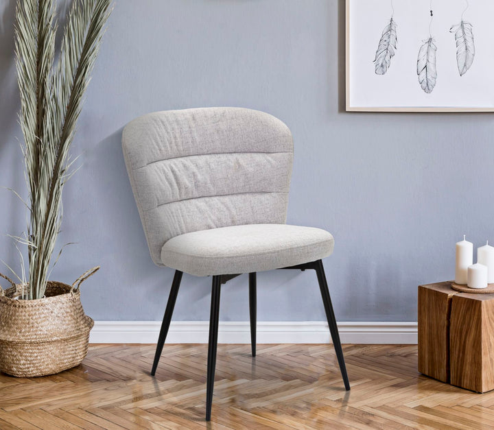 Glam stol i træ, metal, stof – 58x60x5 cm