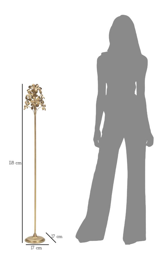 Glam lysestage i guldfarve, jern – 17x118 cm