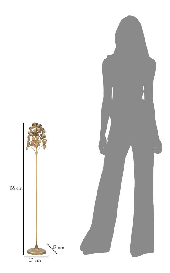 Glam lysestage i guldfarve, jern – 17x93 cm