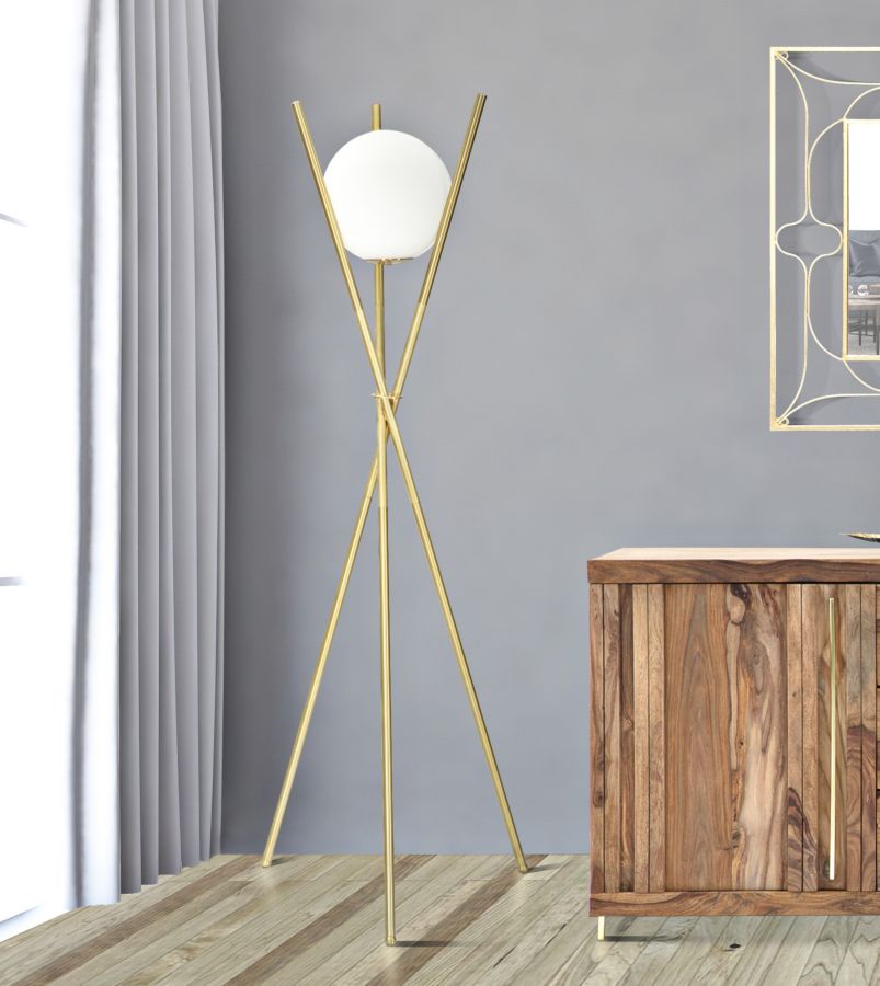 Glam lampe i jern og glas – 55x155 cm