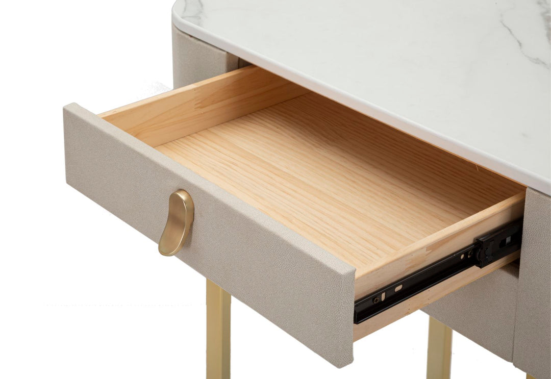 Glam konsolbord i træ, mdf og metal – 70x40x80 cm