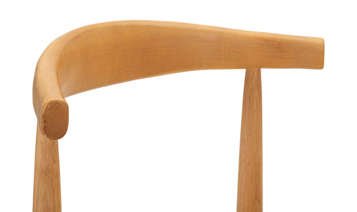 Boho chic stol, træ og rattan – 54x54x70 cm