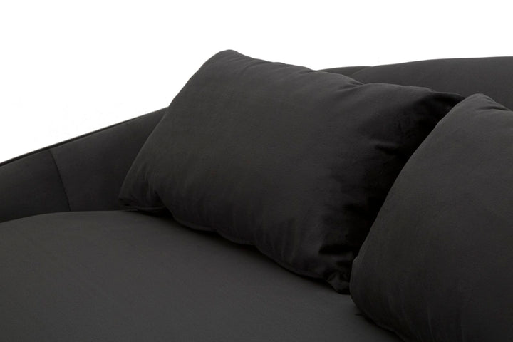 Glam sofa i træ, polyester og metal – 185x84x68 cm