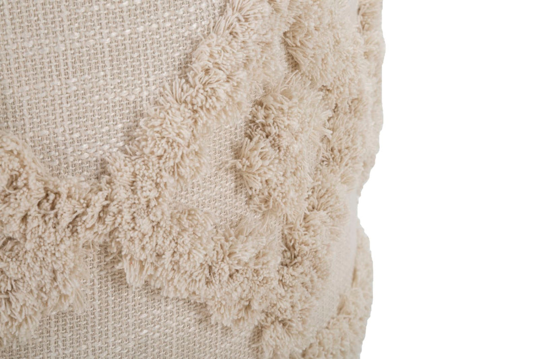 Boho chic taburet i fyrretræ, mdf – 40x40 cm