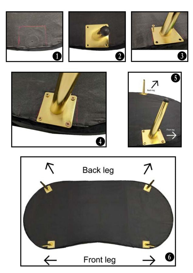 Glam sofa i træ, polyester og metal – 185x84x68 cm