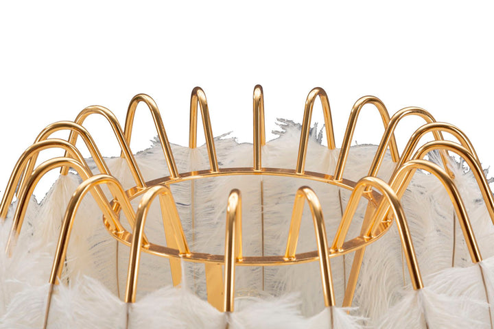 Glam bordlampe i guldfarve, jern og plast – 40x60 cm