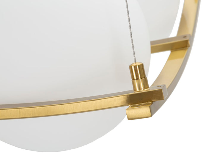 Glam lampe i jern og glas, guldfarvet – 45x45x20 cm