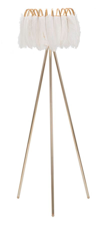 Glam bordlampe i guldfarve, jern og plast – 46x147 cm