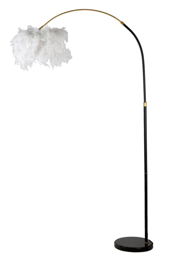 Glam lampe i jern, marmor og plast – 100x150 cm