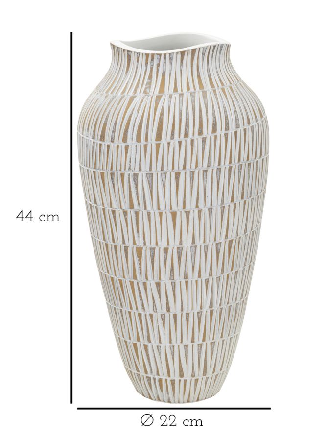Moderne vase i polyresin – 22x44 cm
