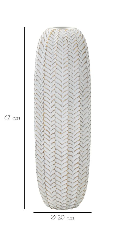 Moderne vase i polyresin – 20x67 cm