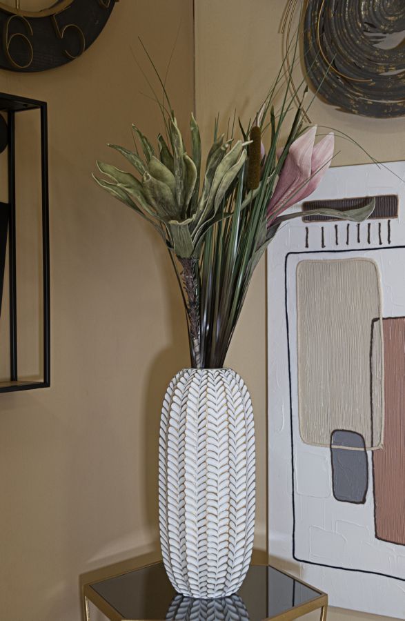 Moderne vase i polyresin – 18x5x46 cm