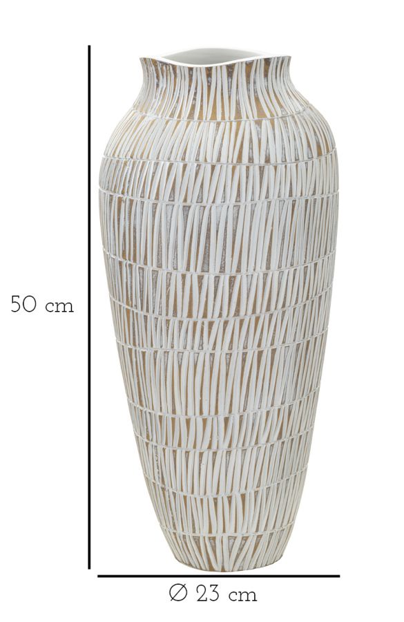Moderne vase i polyresin – 23x50 cm
