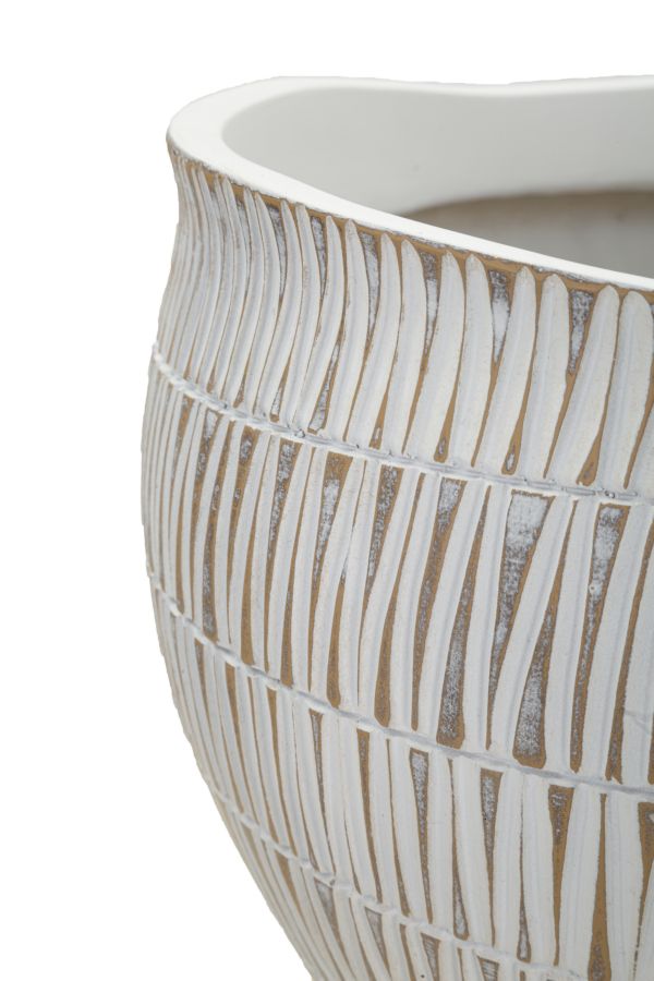 Moderne urtepotteskjuler i polyresin – 30x5x24 cm