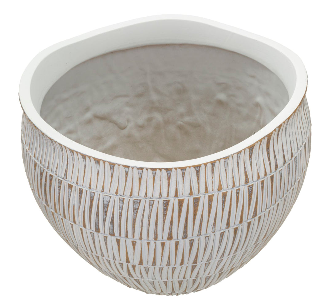 Moderne urtepotteskjuler i polyresin – 30x5x24 cm