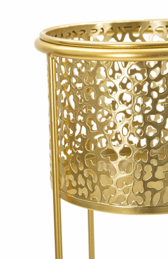 Glam vaser i guldfarve, metal  – 17x46 og 14x34 cm