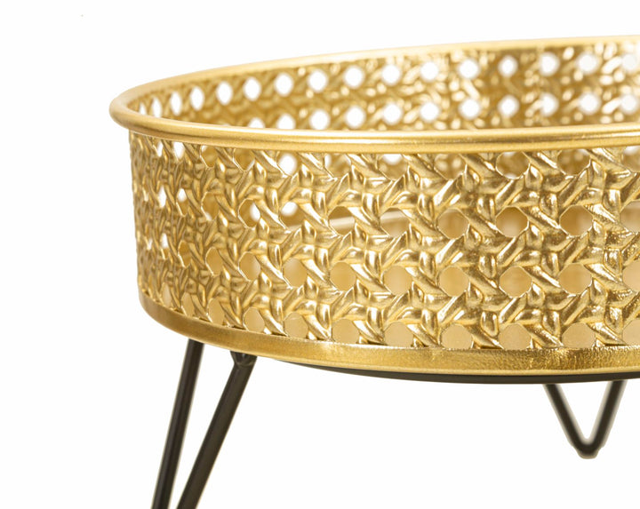 Glam vaser i guldfarve, metal  – 20x5x13 og 18x13 cm