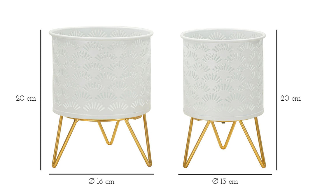 Glam vaser i metal – 16x20 13x20 cm