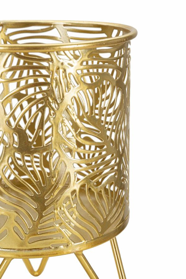 Glam vaser i guldfarve, metal  – 16x20 og 13x20 cm