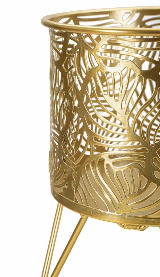 Glam vaser i guldfarve, metal  – 16x20 og 13x20 cm