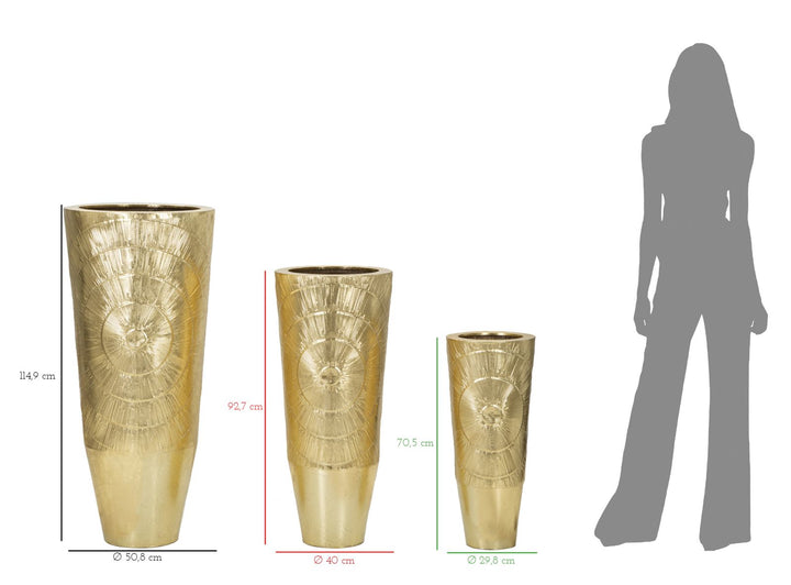 Glam vaser i jern – 50x8x114, 40x92x7, 29x8x70 cm