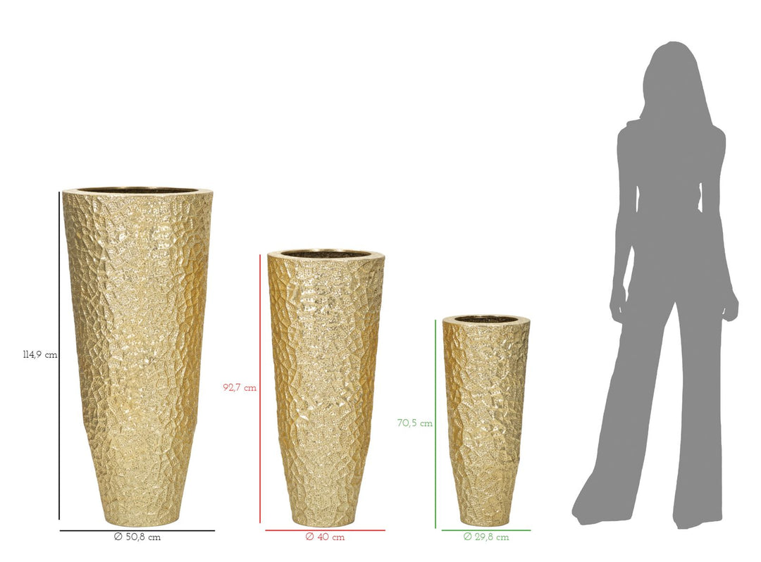 Glam vaser i jern – 50x8x114, 40x92x7, 29x8x70 cm