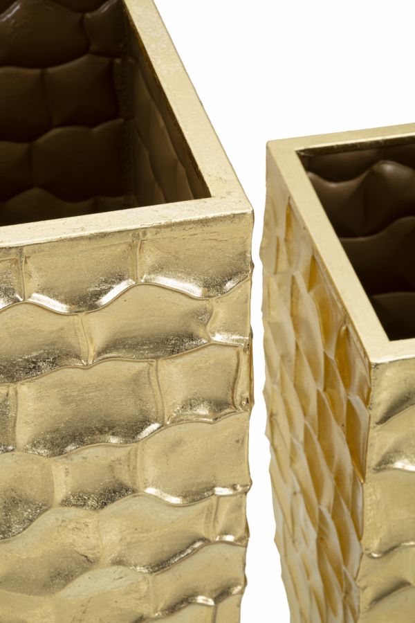 Glam vaser i jern, guldfarvet