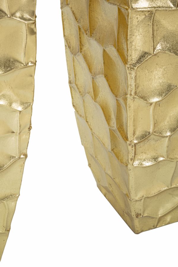 Glam vaser i jern, guldfarvet