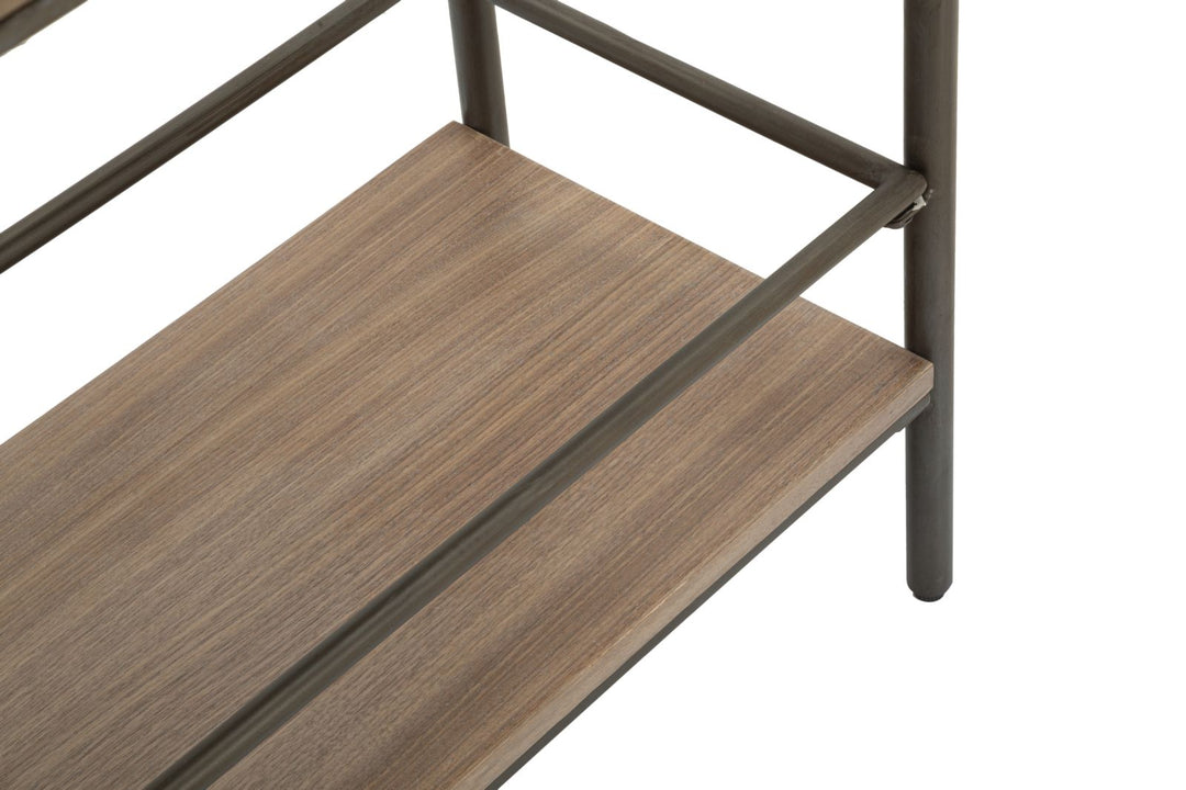 Kommode i træ og jern – 100x42x110 cm