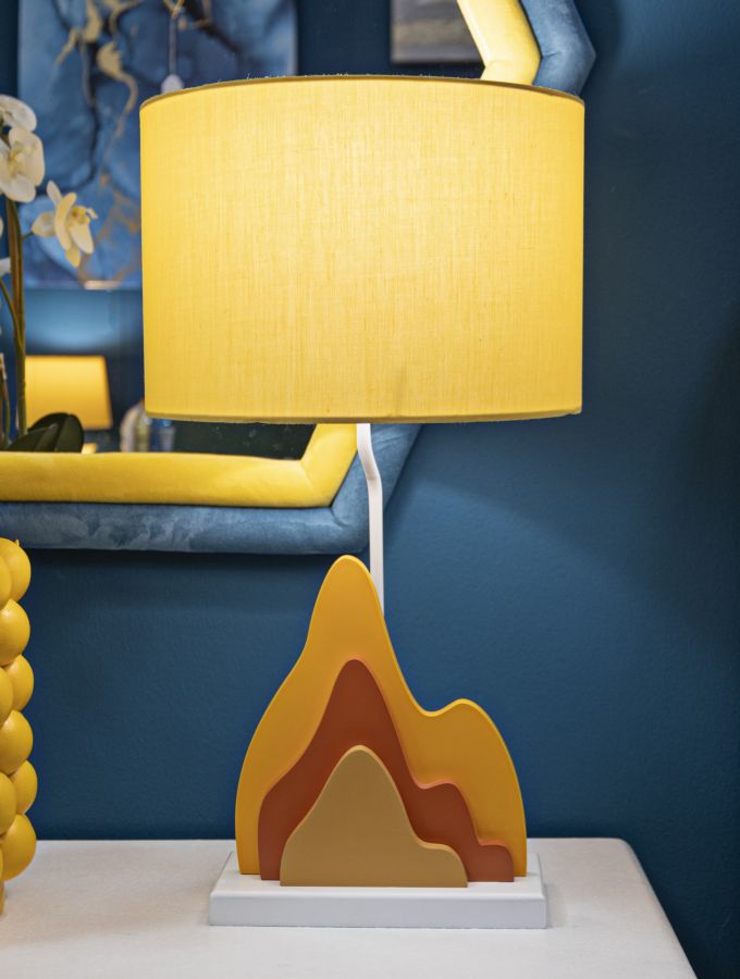 Bord i mdf, jern og stof – 30x57 cm