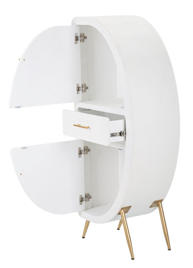 Skab i mdf og jern – 60x32x133 cm