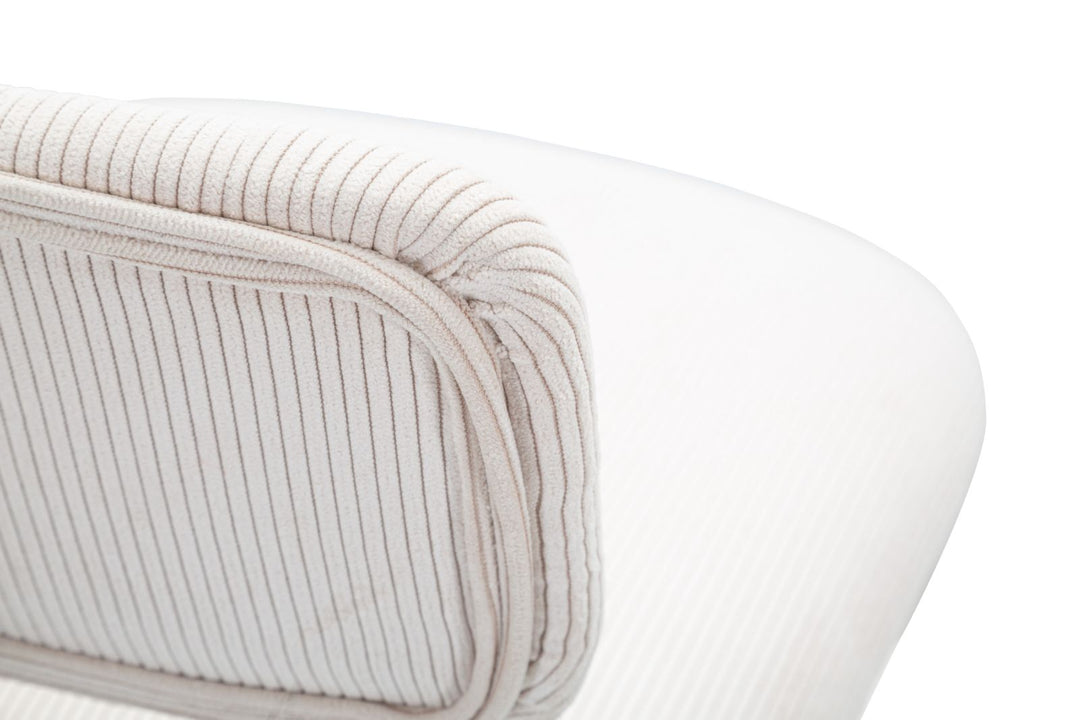 Barstol i hvid, jern, træ og polyester  – 41x47x5 106x5 cm