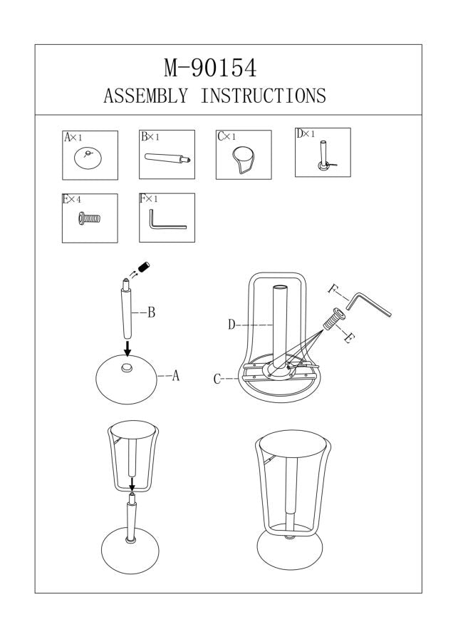 Barstol i sort, jern, træ og polyester – 41x61 cm