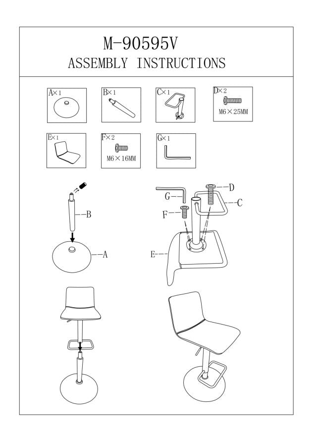 Barstol i hvid, jern, træ og polyester  – 43x49x5 85x5 82x5 cm