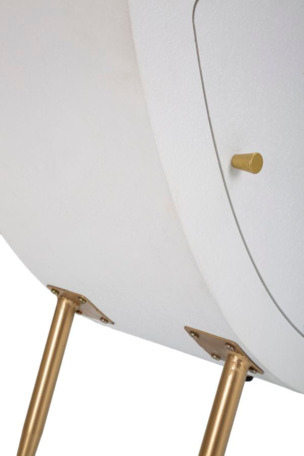 Sengebord i mdf og jern – 60x32x79 cm