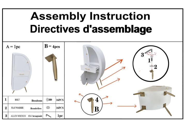 Skab i mdf og jern – 60x32x133 cm
