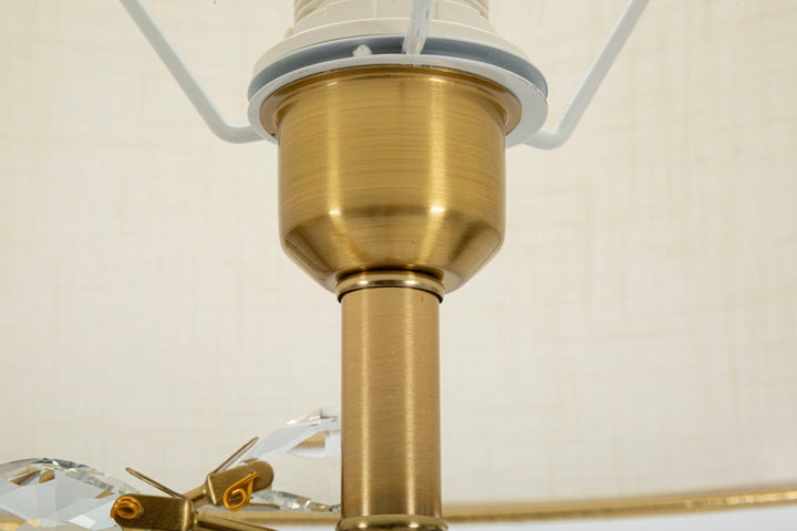 Glam lampe i jern, glas og stof – 38x170 cm