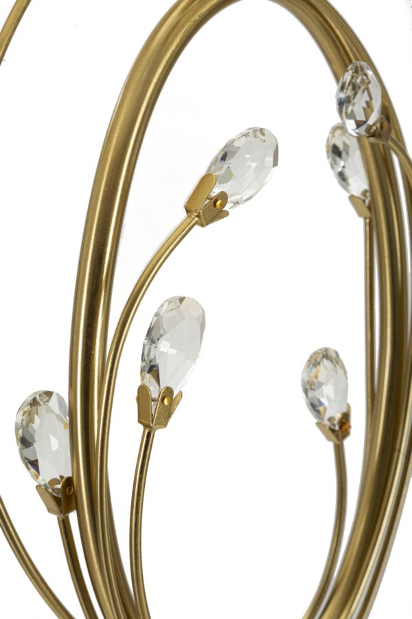 Glam lampe i jern, glas og stof – 38x170 cm