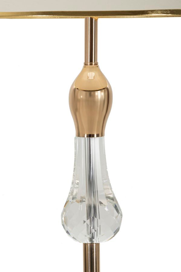 Glam lampe i jern, glas og stof – 45x165 cm