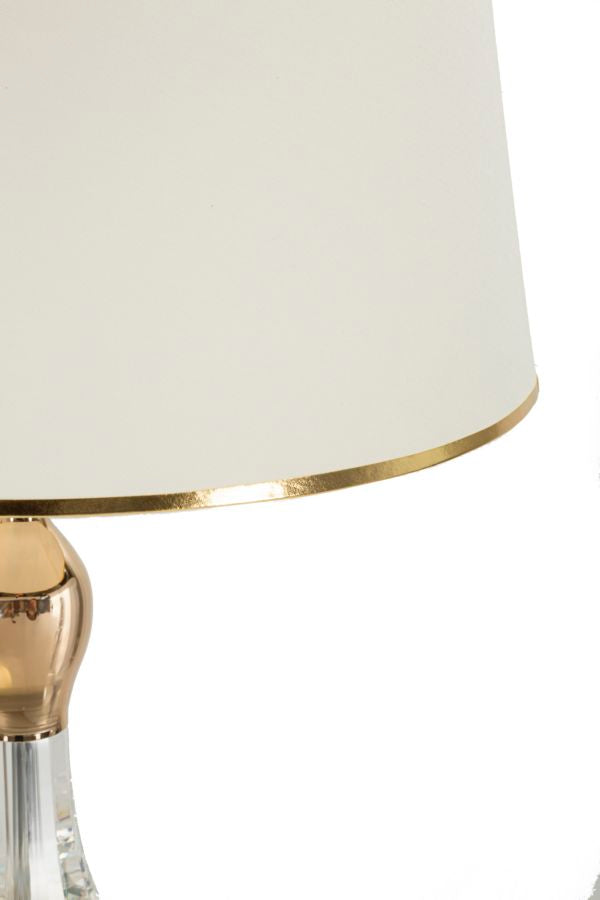 Glam lampe i jern, glas og stof – 45x165 cm