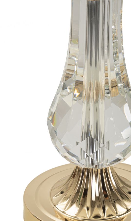 Glam bord i jern, glas og stof – 33x59 cm